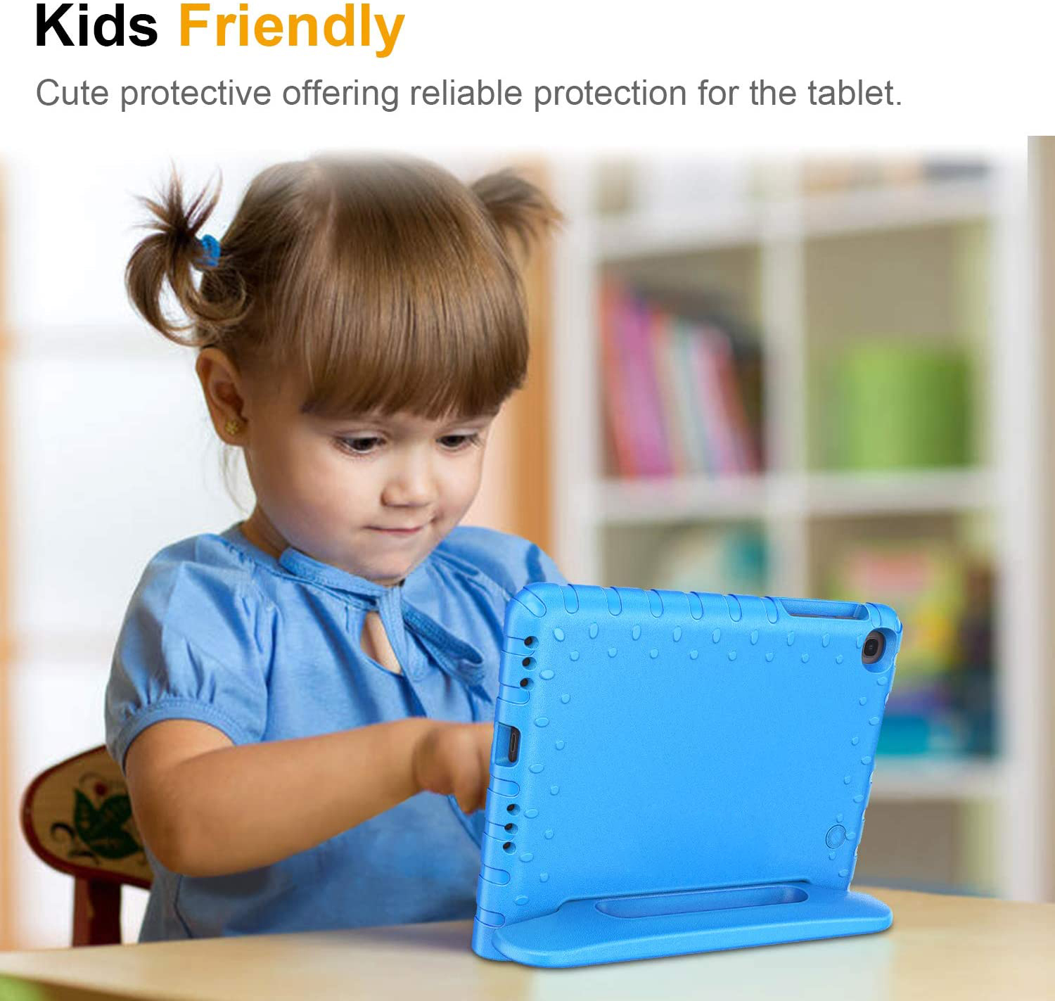 Barnfodral med ställ, Samsung Tab 8.4 (2020), blå