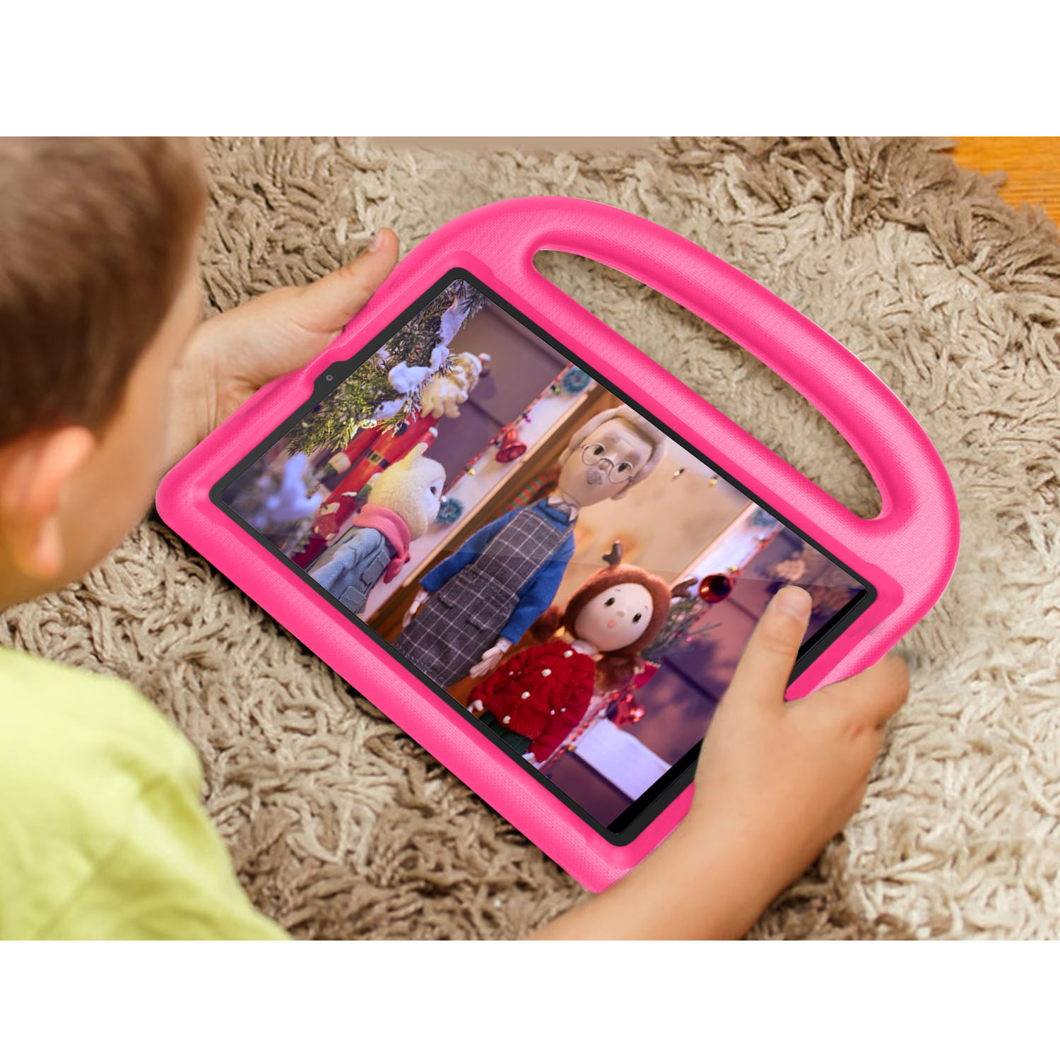 Barnfodral med ställ, Samsung Tab A 8.4 (2020), rosa