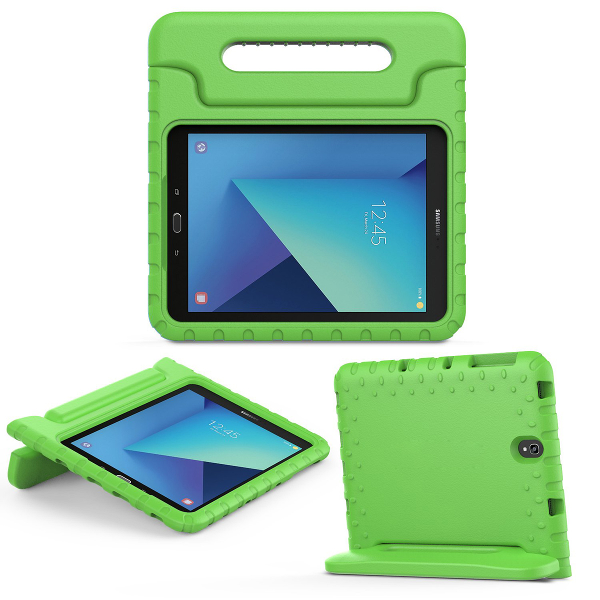 Barnfodral med ställ grön, Samsung Galaxy Tab S3 9.7