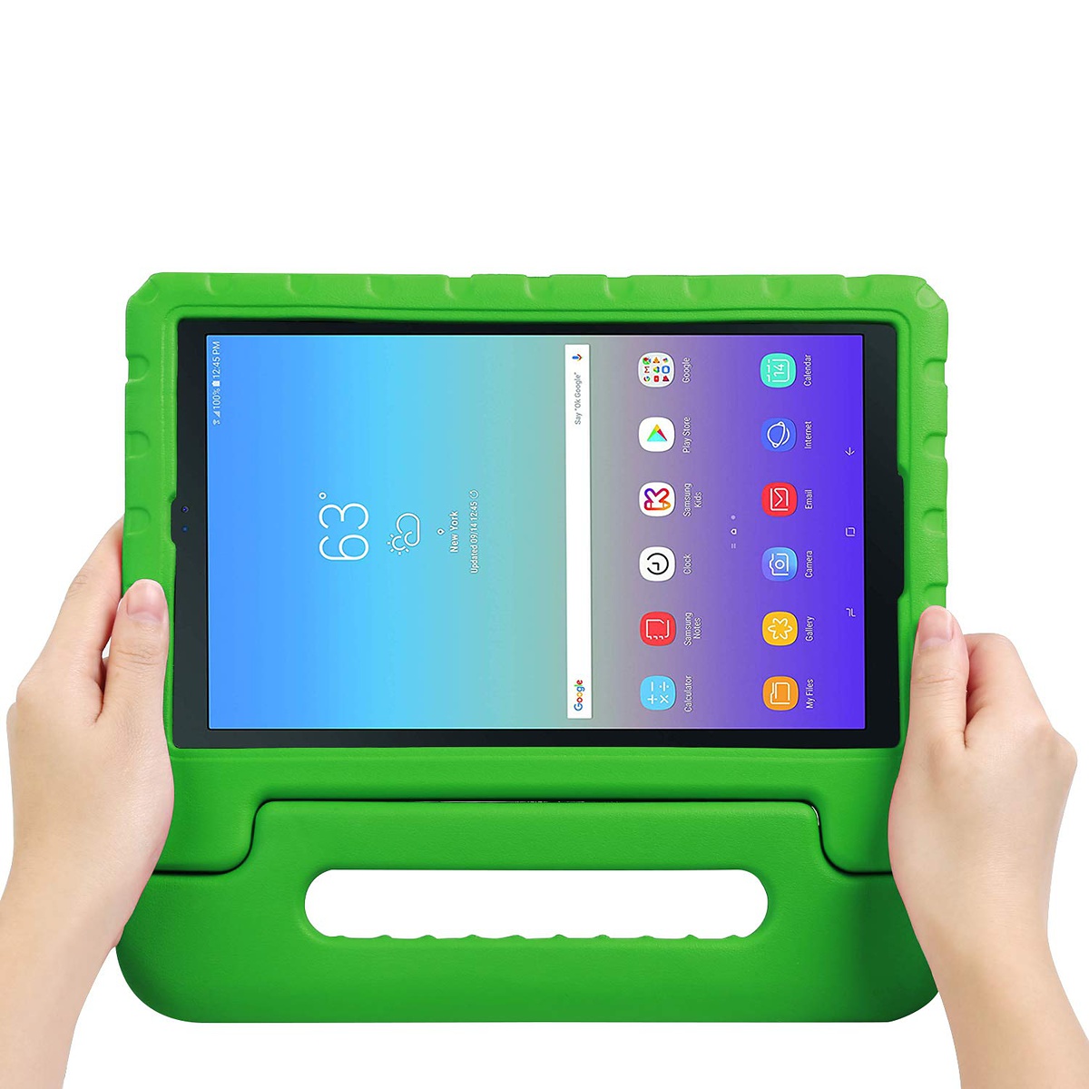 Barnfodral med ställ grön, Samsung Tab A 10.5