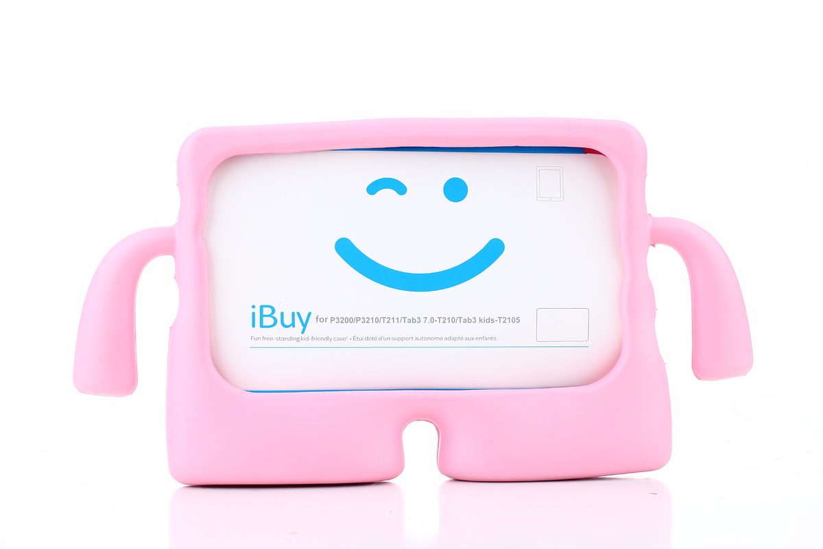 Barnfodral med ställ till Samsung Tab 3 7.0 / Tab A 7.0, rosa