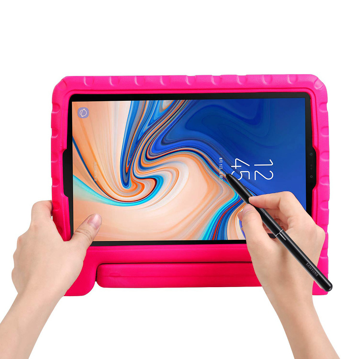 Barnfodral med ställ till Samsung Galaxy Tab S4, rosa