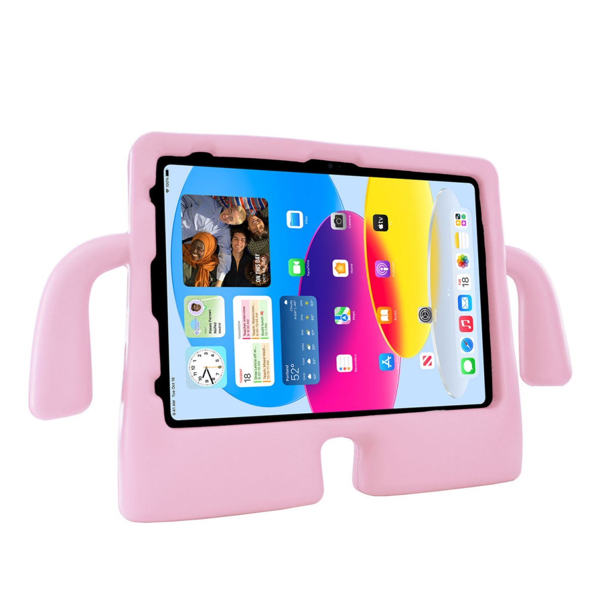 Barnfodral med ställ till iPad Air 11 (2024), rosa