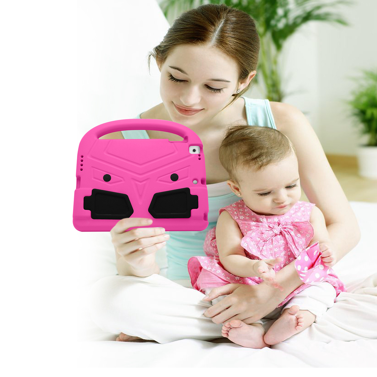 Barnfodral med ställ till iPad 9.7, Air/Air2, Pro 9.7, rosa