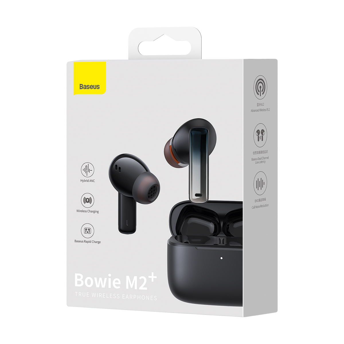 Baseus NGTW190001 Bowie M2+ trådlösa In Ear-hörlurar, svart