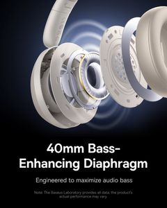 Baseus Bass 35 Max trådlösa hörlurar, vit