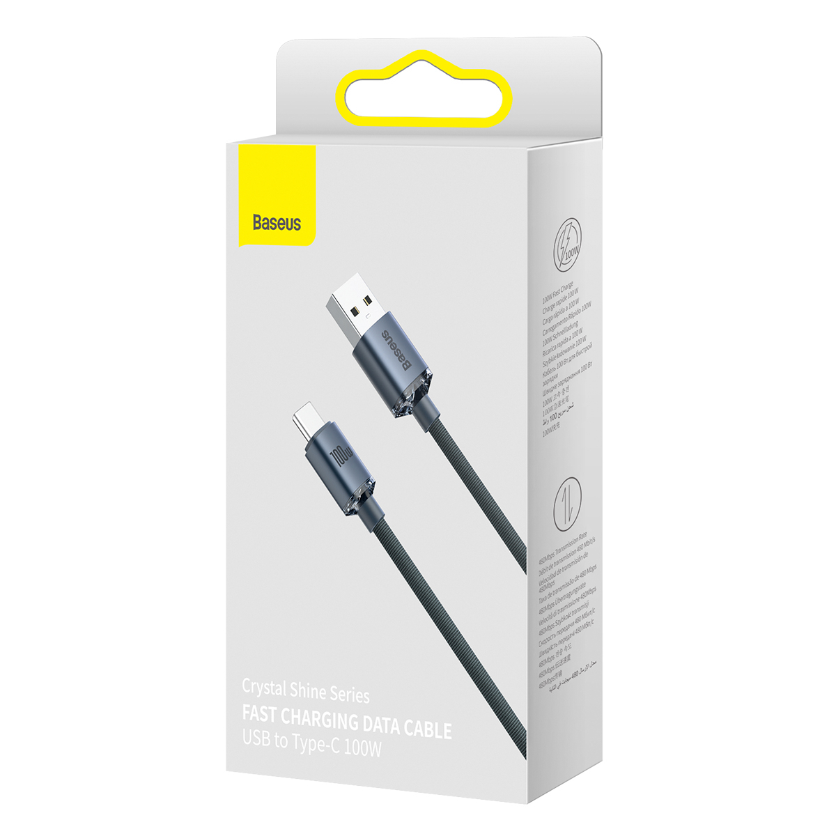 Baseus Crystal Shine USB-C kabel, 100W, 2m