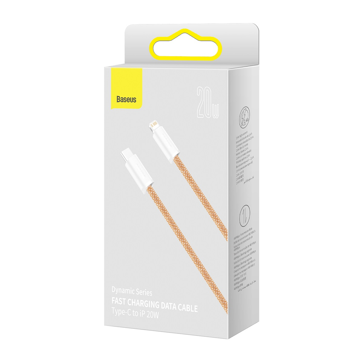 Baseus Dynamic USB-C till Lightning-kabel, 20W, 2m, orange