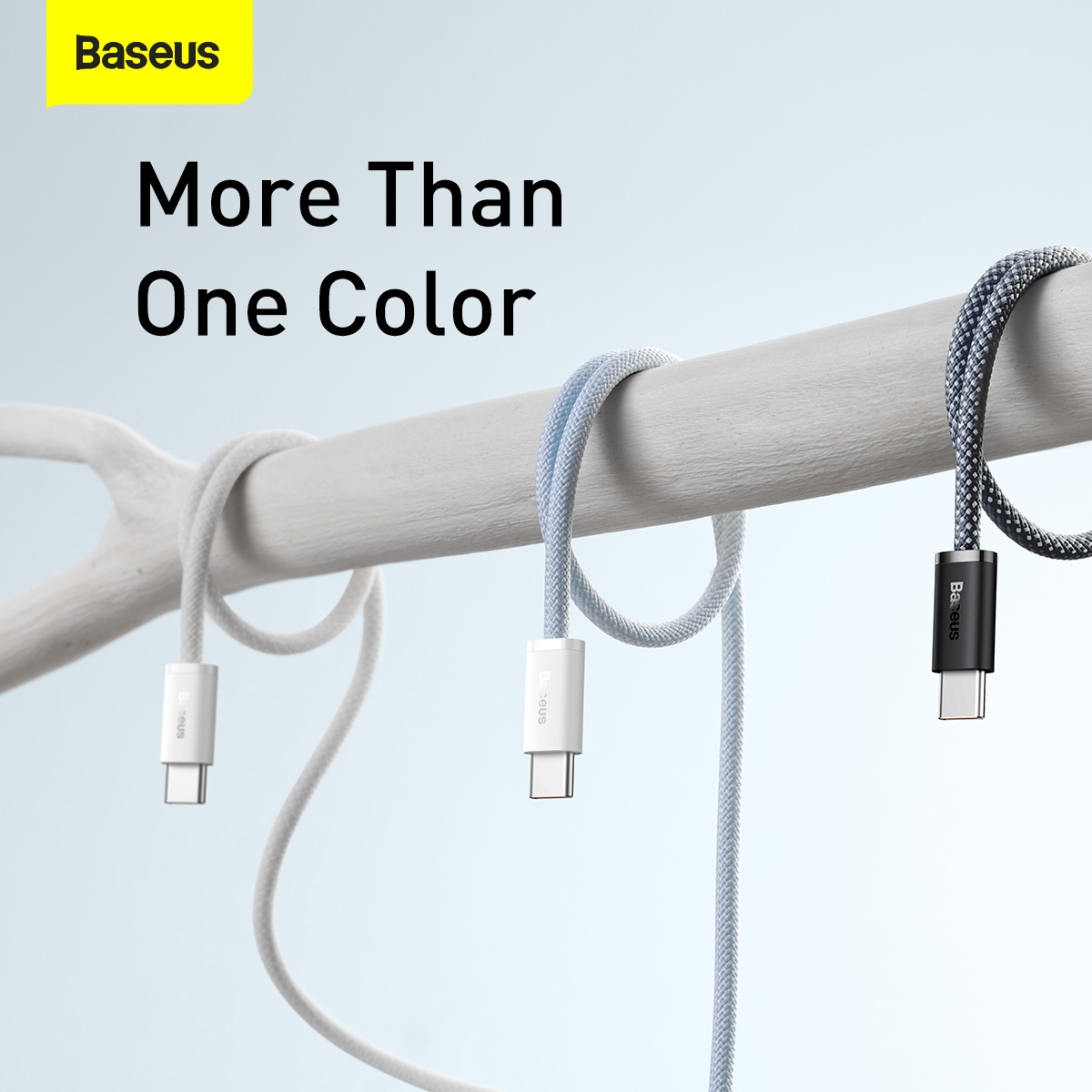 Baseus Dynamic USB-C till USB-C kabel, 100W, 1m, vit