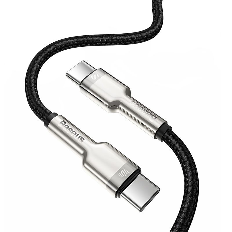 Baseus Cafule USB-C till USB-C datakabel, 100W, 5A, 2m, svart