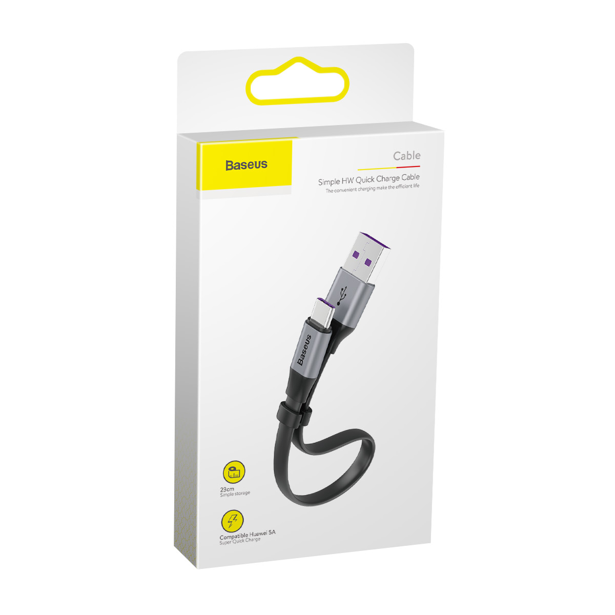 Baseus CATMBJ-BG1 Simple USB-C kabel, QC3.0, 40W, 5A, 23cm