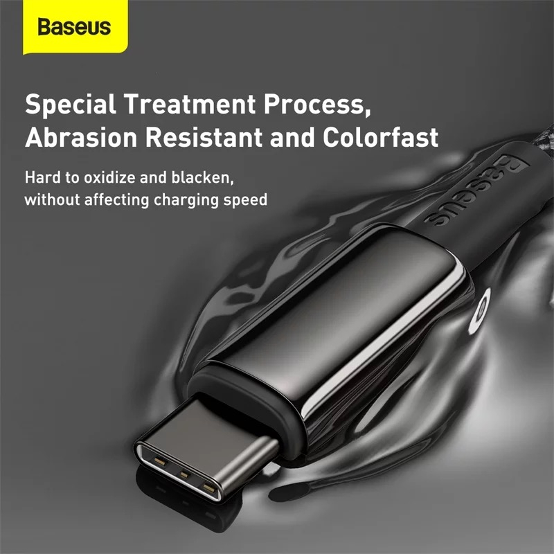 Baseus Tungsten Gold USB-C till USB-C kabel, 100W, 5A, 2m