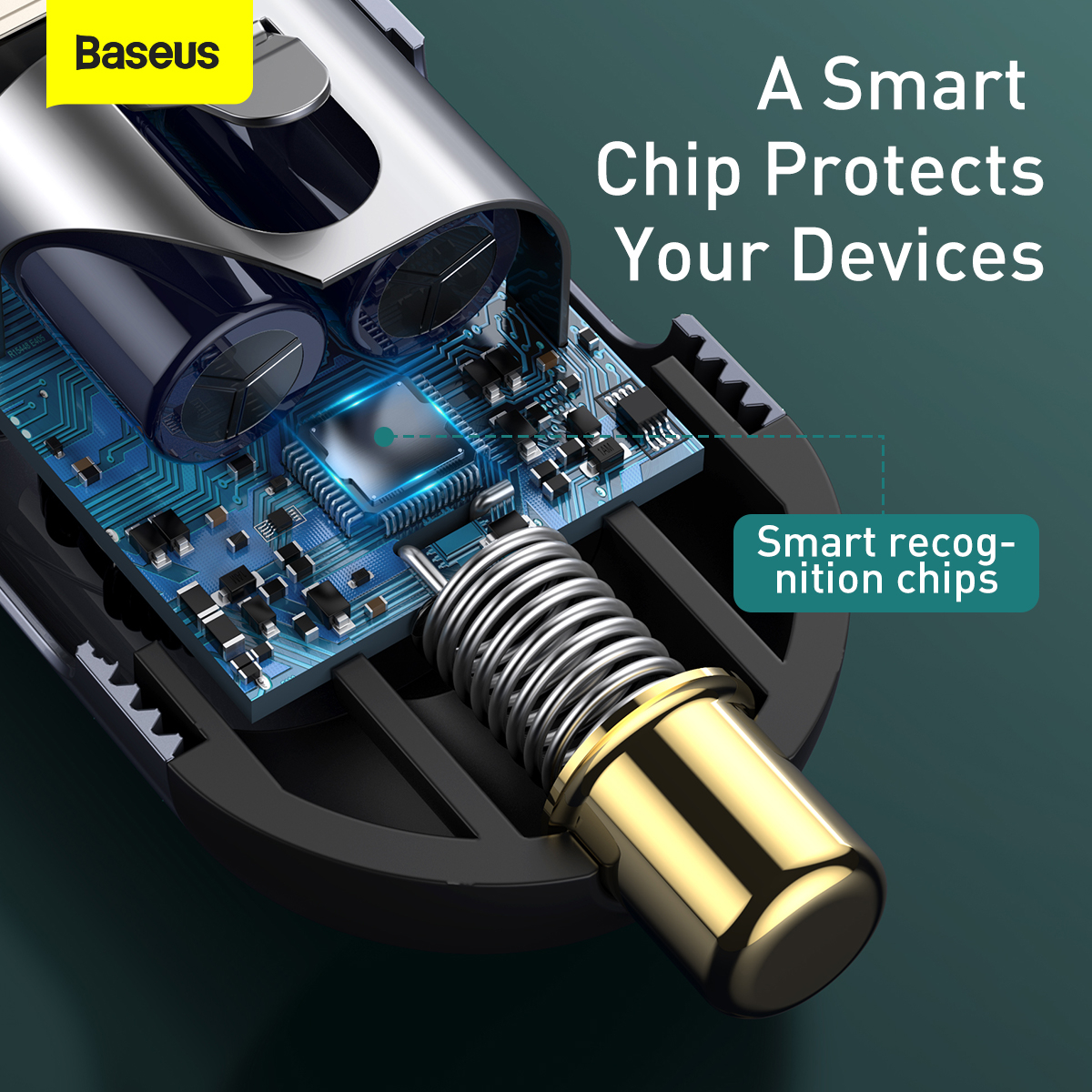 Baseus Share Together billaddare, 2xUSB+2xUSB-C, 120W, svart