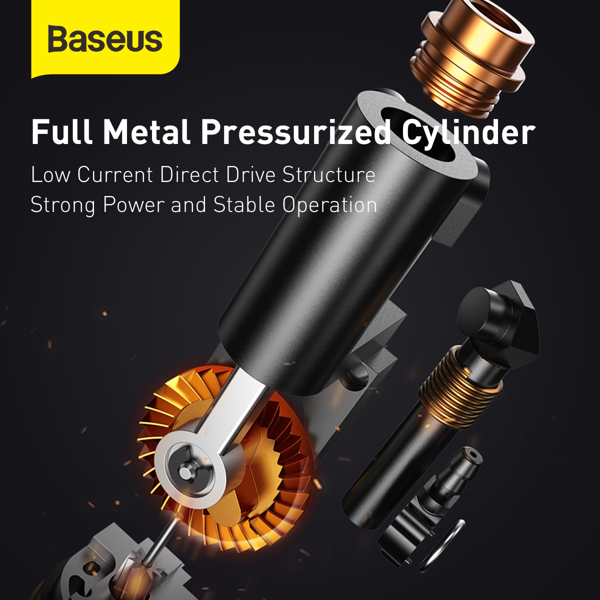 Baseus Energy Source Trådlös minikompressor/luftpump, 2400mAh