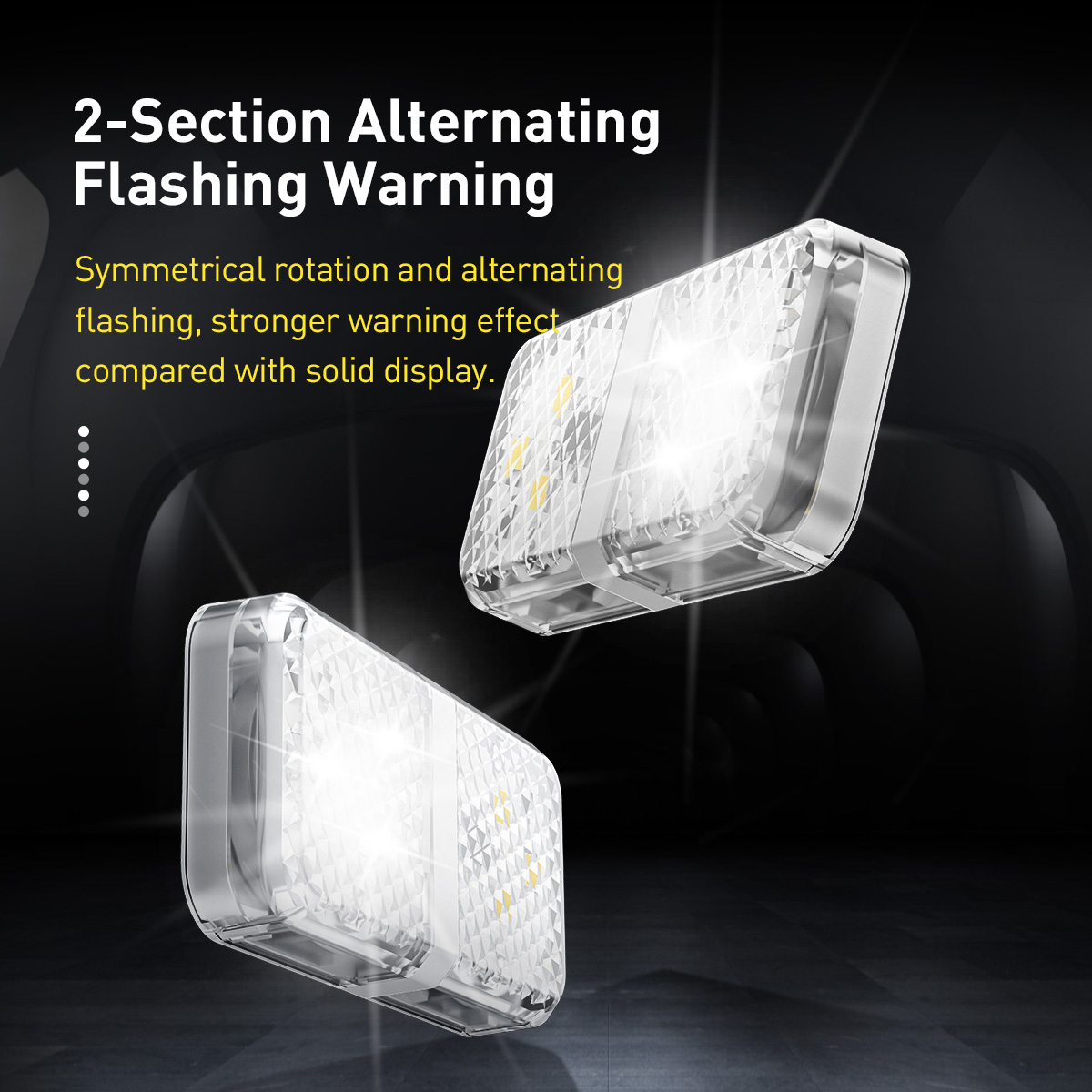 Baseus CRFZD-01 varningslampa för bildörr, 2-pack, vit