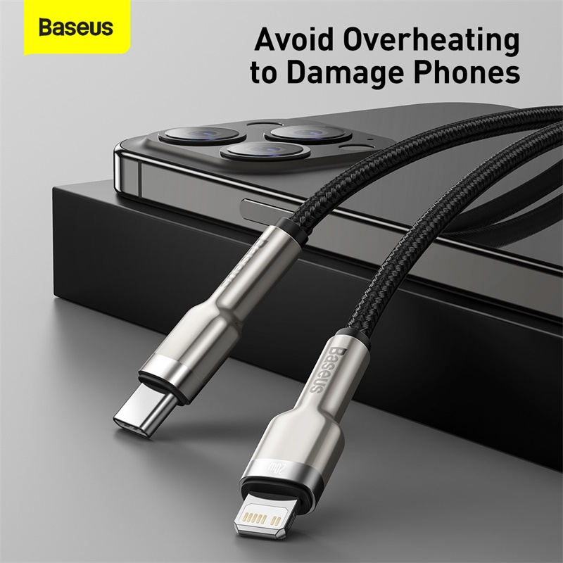 Baseus Cafule USB-C till Lightning datakabel, PD, 20W, 1m, svart