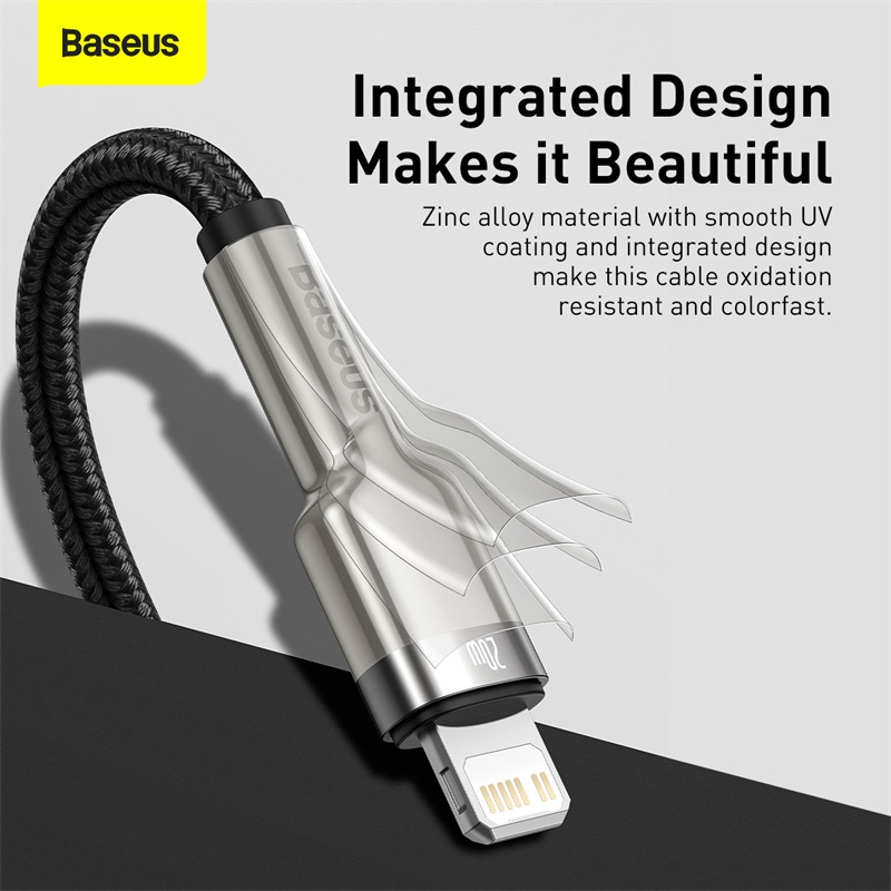 Baseus Cafule USB-C till Lightning datakabel, PD, 20W, 2m, svart