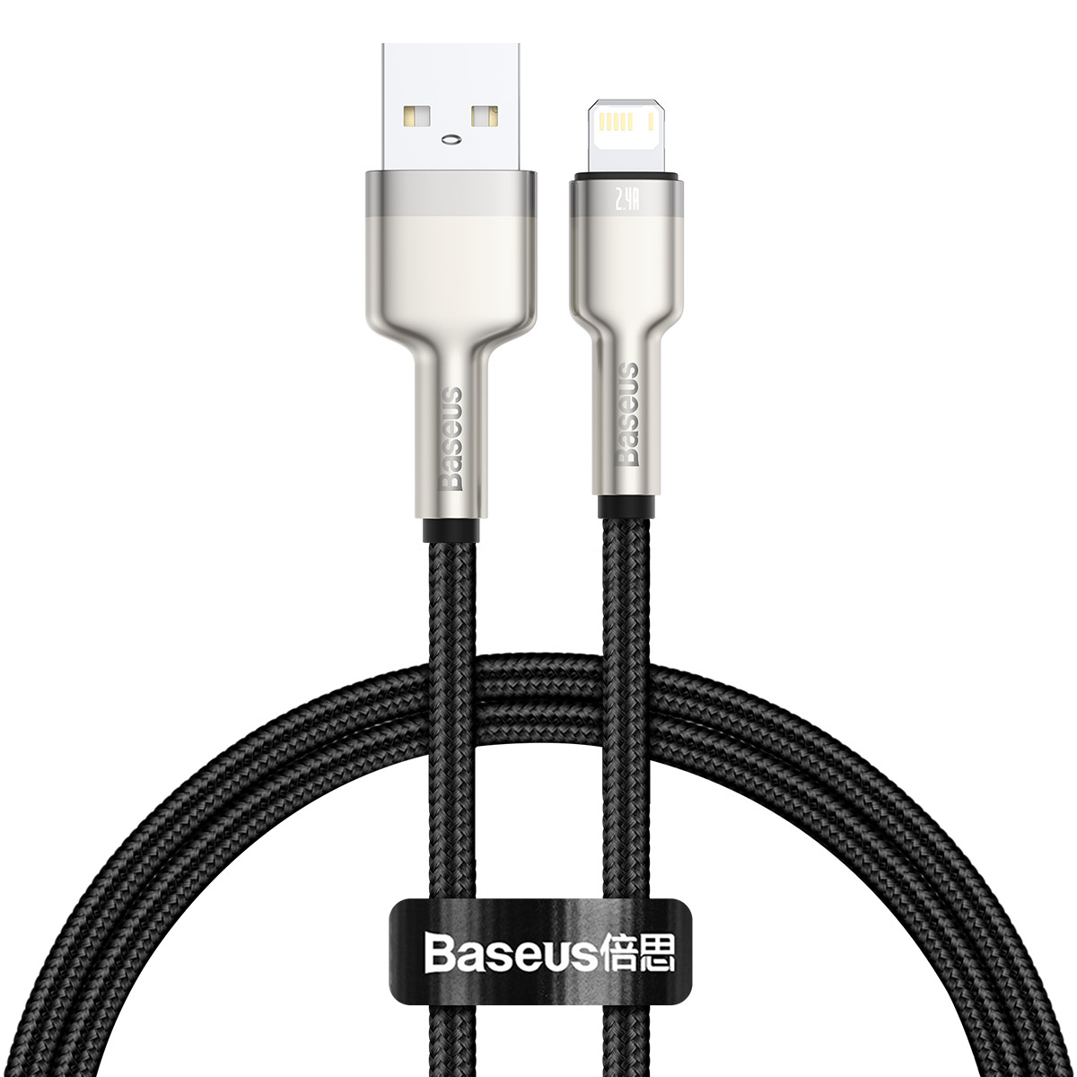 Baseus Cafule USB till Lightning datakabel, 2.4A, 0.25m, svart