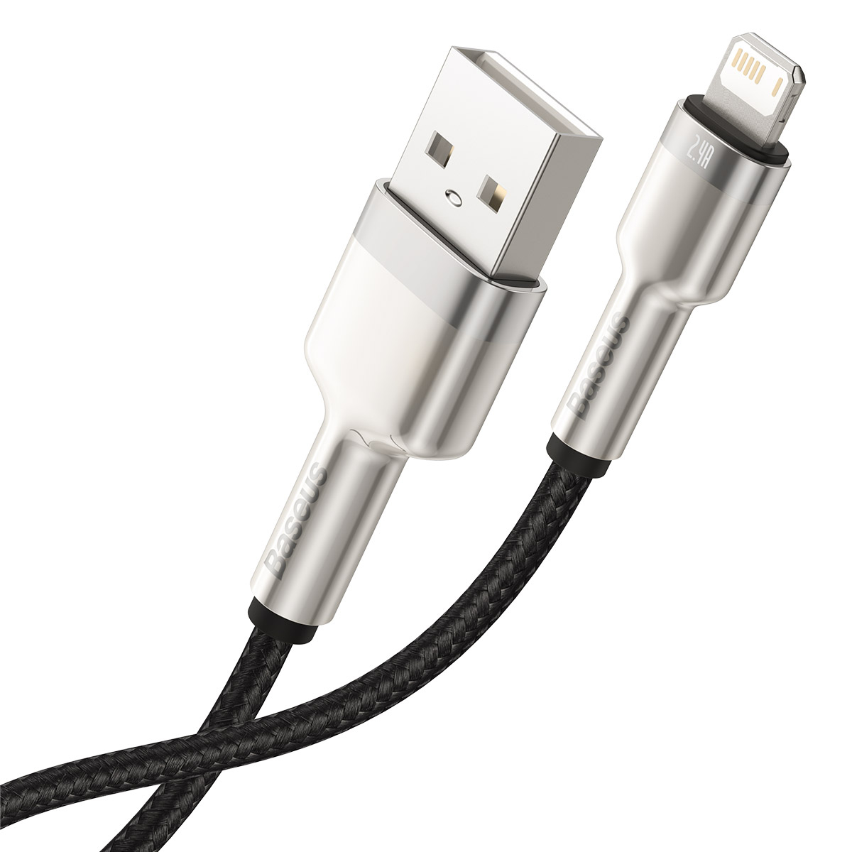 Baseus Cafule USB till Lightning datakabel, 2.4A, 0.25m, svart