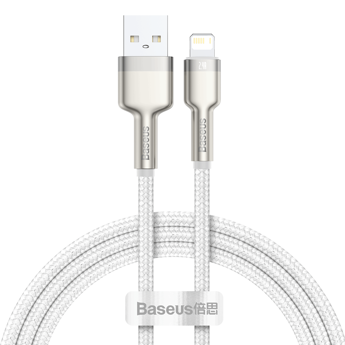 Baseus Cafule USB till Lightning datakabel, 2.4A, 1m, vit