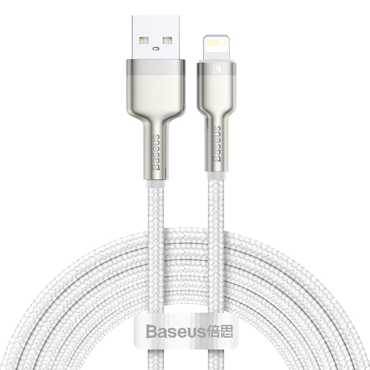 Baseus Cafule USB till Lightning, 2.4A, 2m, vit