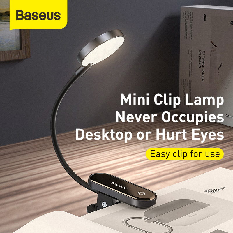 Baseus Comfort Reading Mini Clip läslampa, 3W