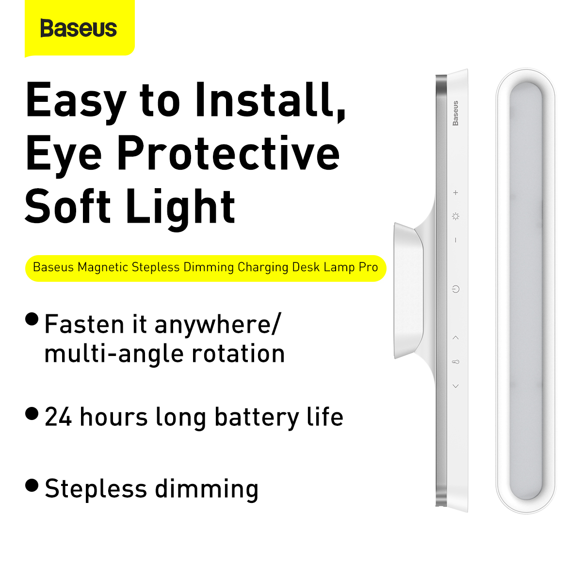 Baseus DGXC-02 Dimbar läslampa med magnetfäste, 5W, vit