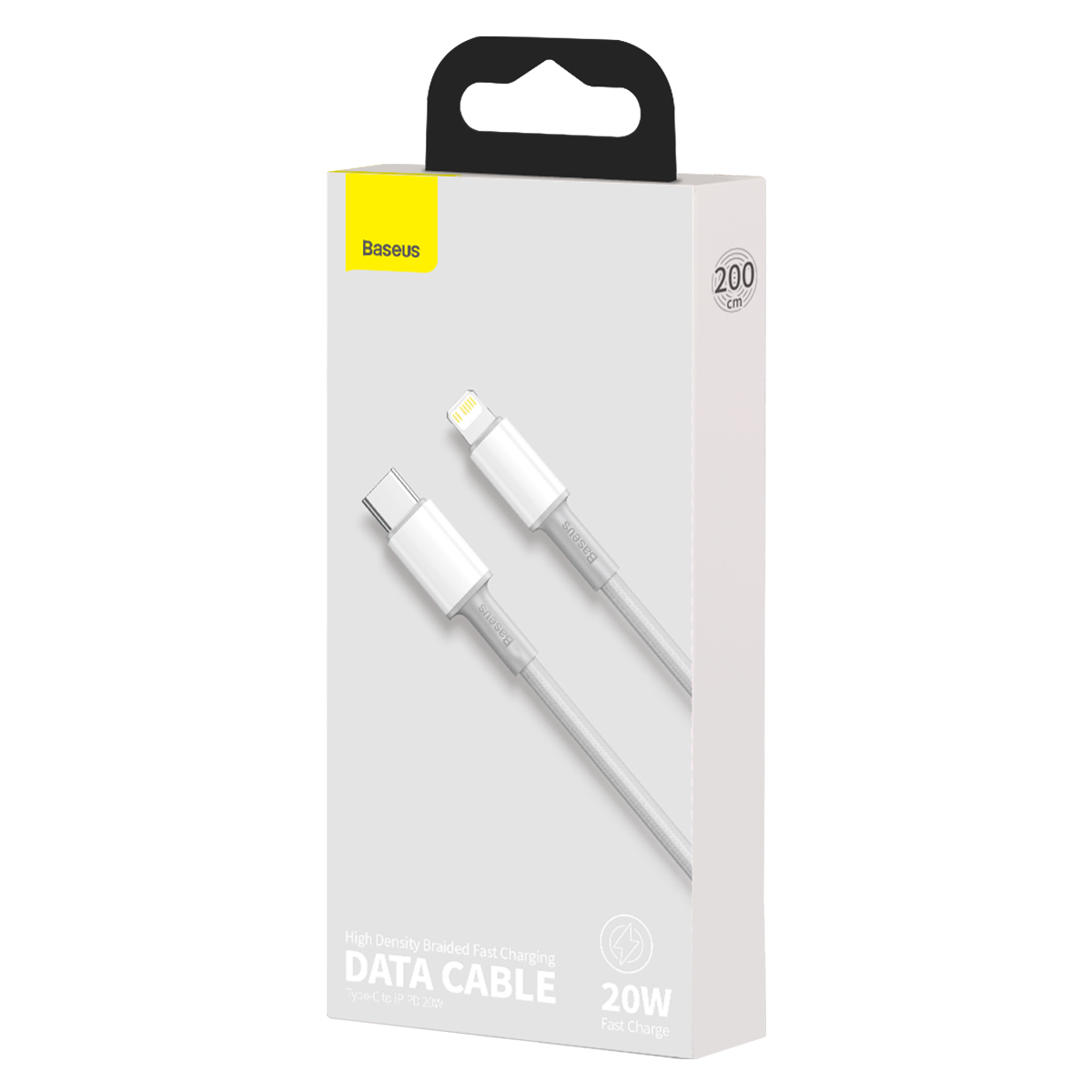 Baseus CATLGD-A02 Lightning till USB-C kabel, 18W, 3A, 2m, vit