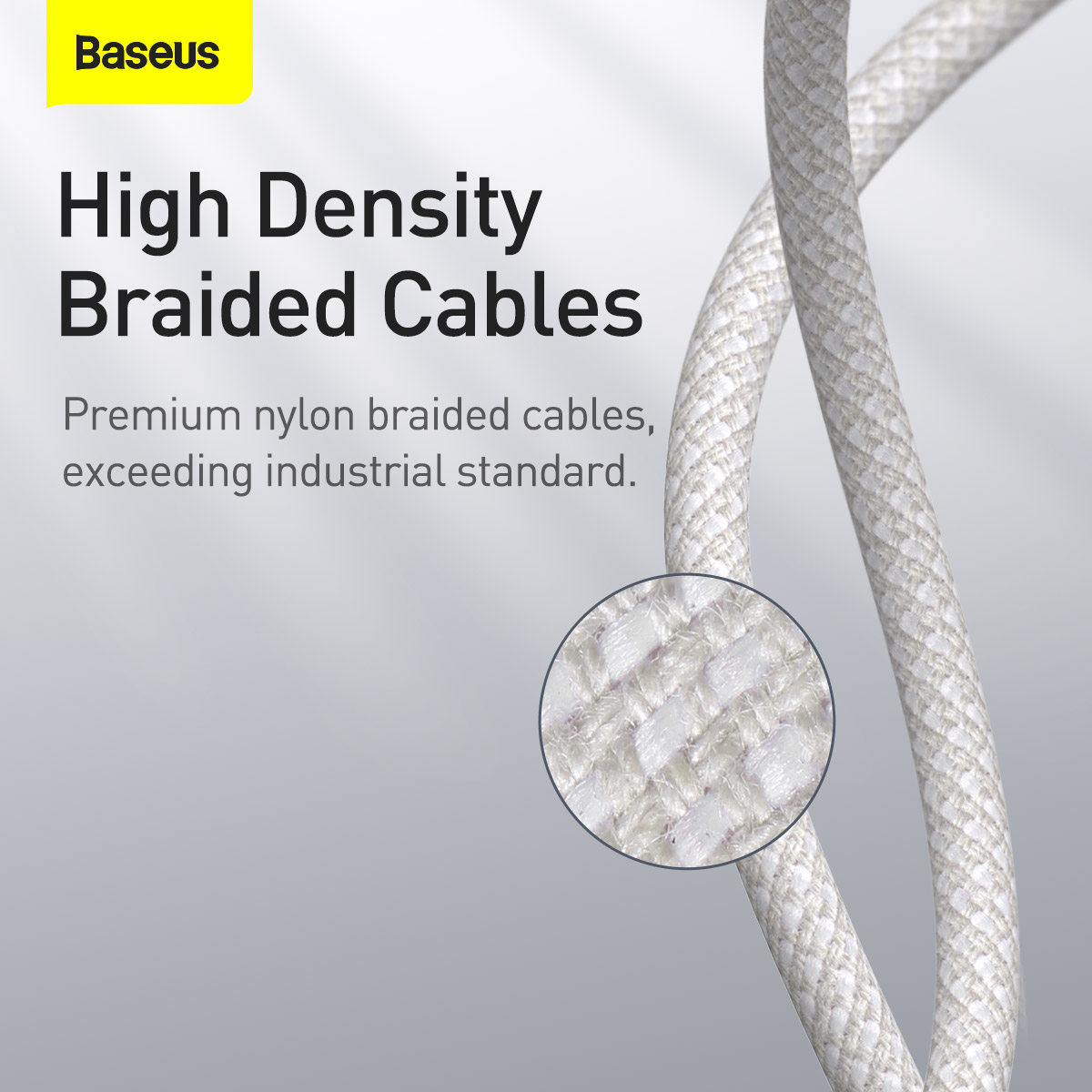 Baseus CATLGD-A02 Lightning till USB-C kabel, 18W, 3A, 2m, vit