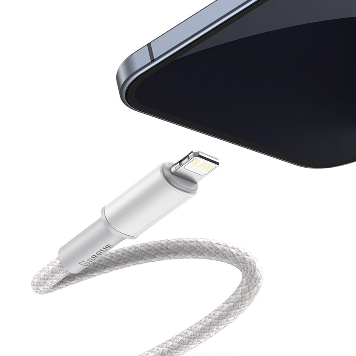 Baseus CATLGD-A02 Lightning till USB-C kabel, 18W, 3A, 2m, vit