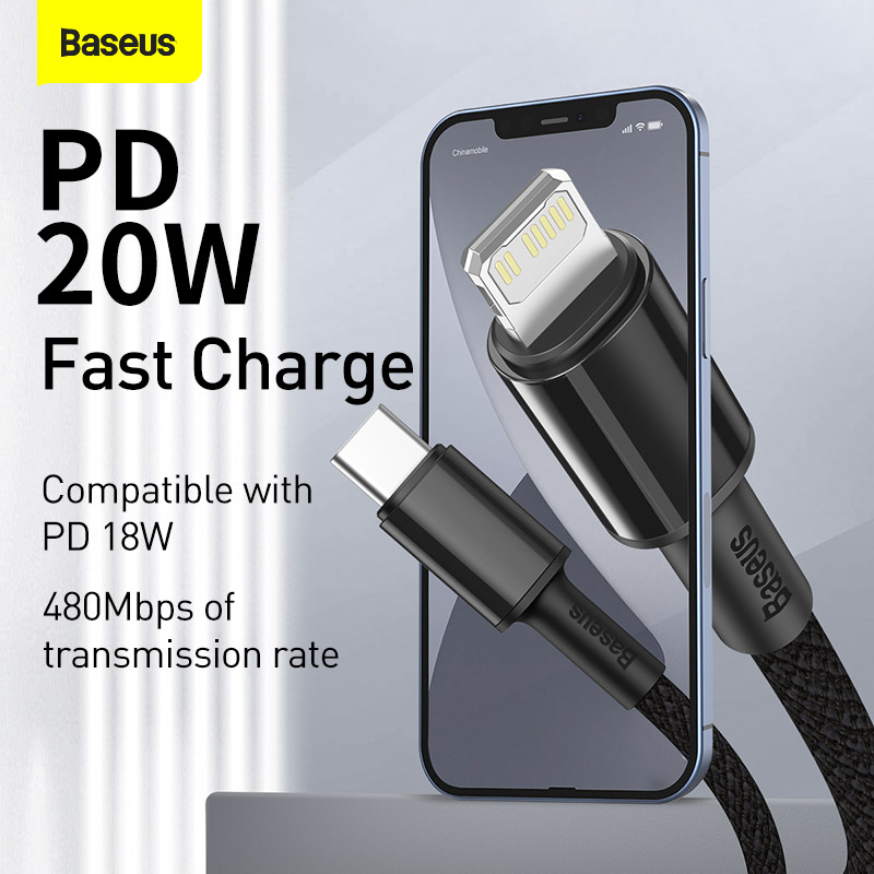 Baseus CATLGD-01 Lightning till USB-C kabel, PD, 18W, 3A, 1m