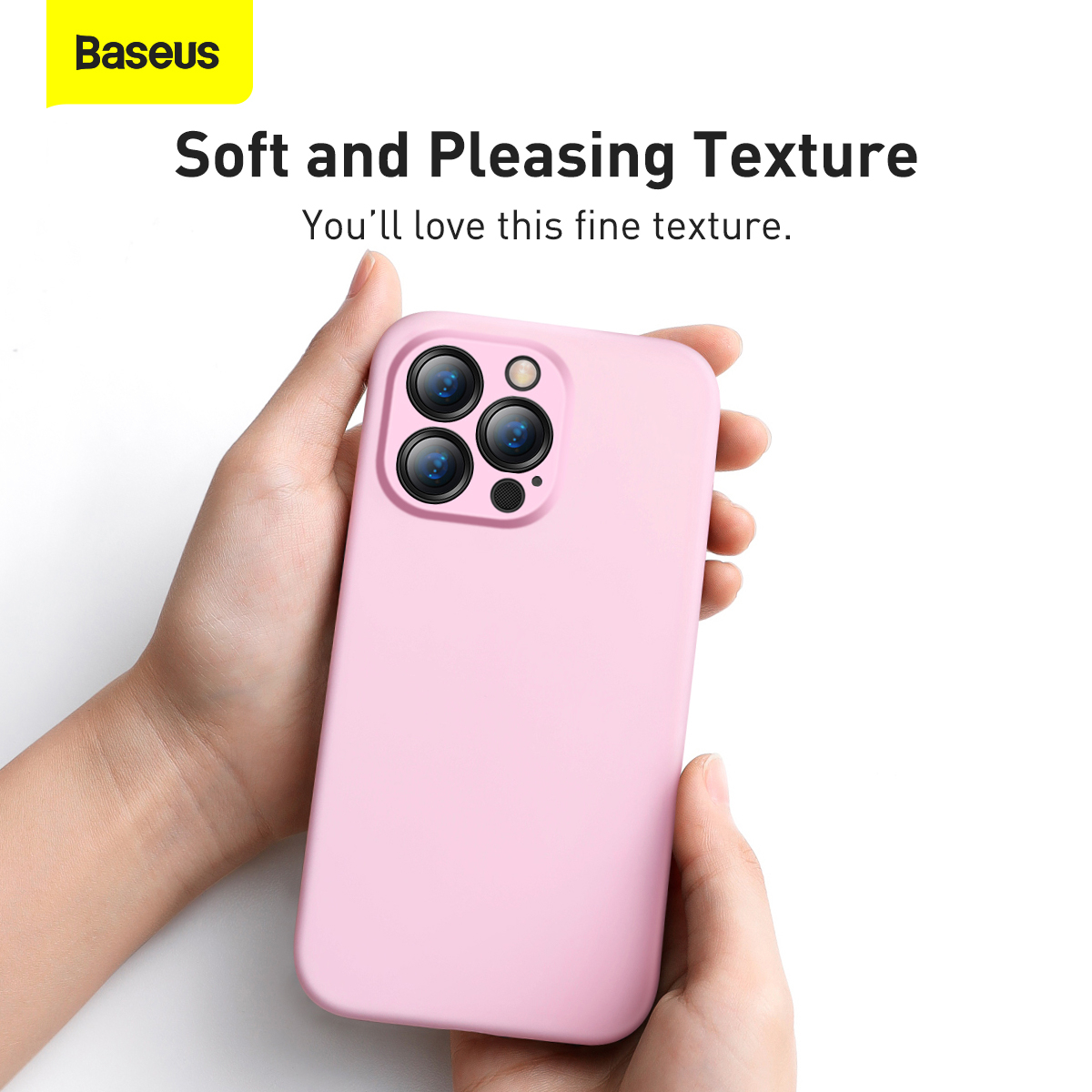 Baseus Liquid silikonskal till iPhone 13 Pro, rosa