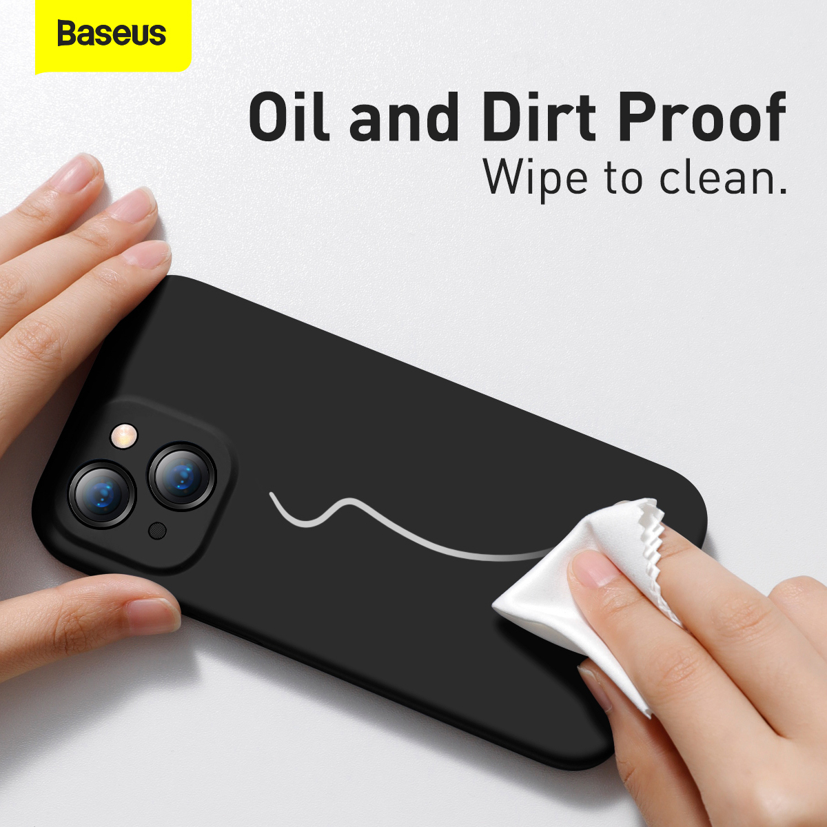 Baseus Liquid silikonskal till iPhone 13, svart