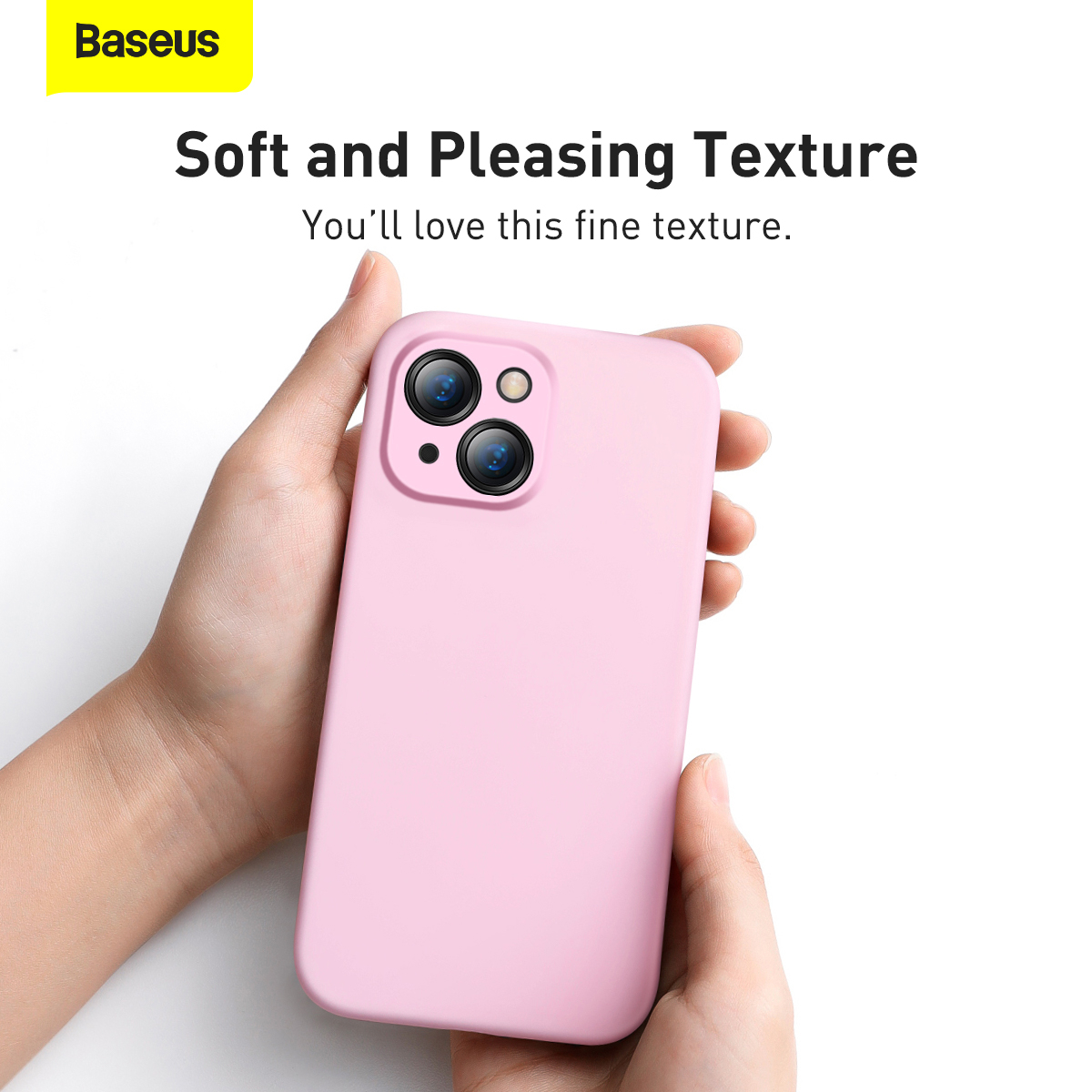 Baseus Liquid silikonskal till iPhone 13, rosa