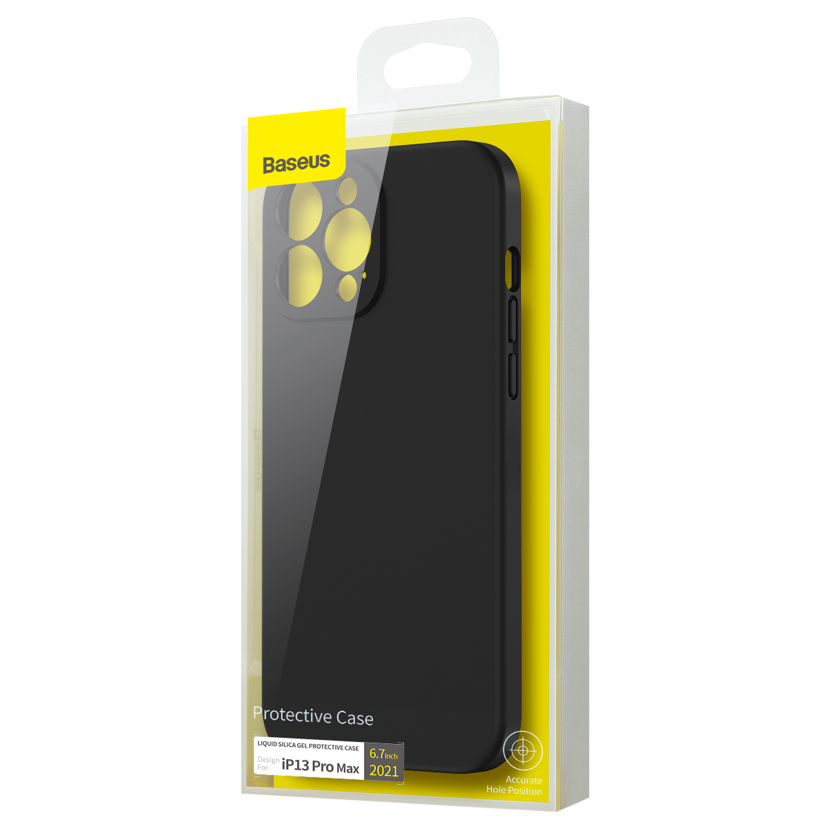 Baseus Liquid silikonskal till iPhone 13 Pro Max, svart