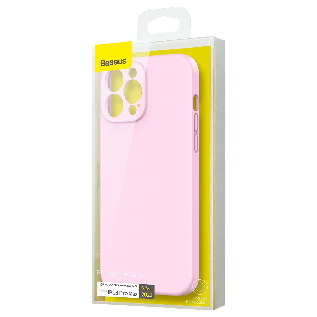 Baseus Liquid silikonskal till iPhone 13 Pro Max, rosa