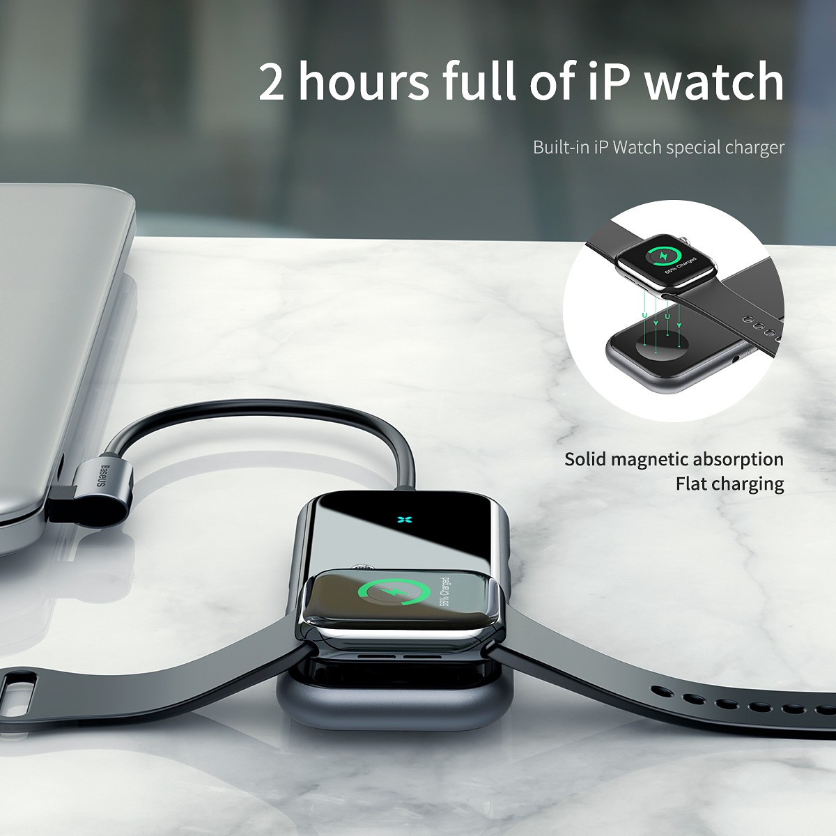 Baseus Mirror series USB-C dockningsstation, Apple watch, svart