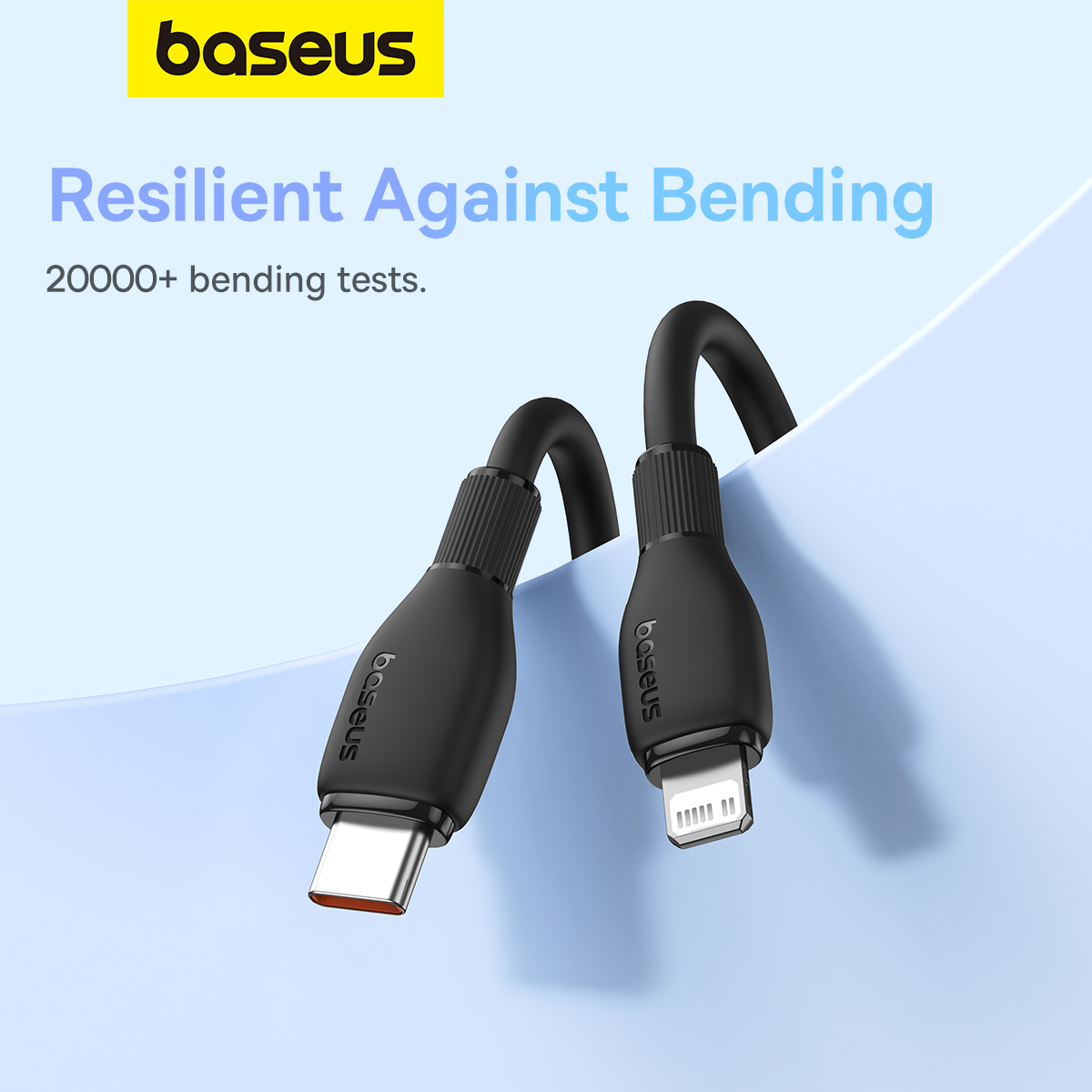 Baseus Pudding USB-C till Lightning-kabel, 20W, svart