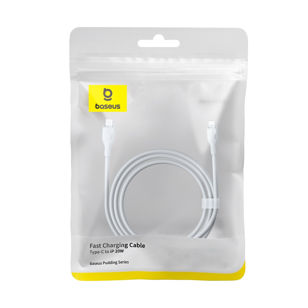 Baseus Pudding USB-C till Lightning-kabel, 20W, vit