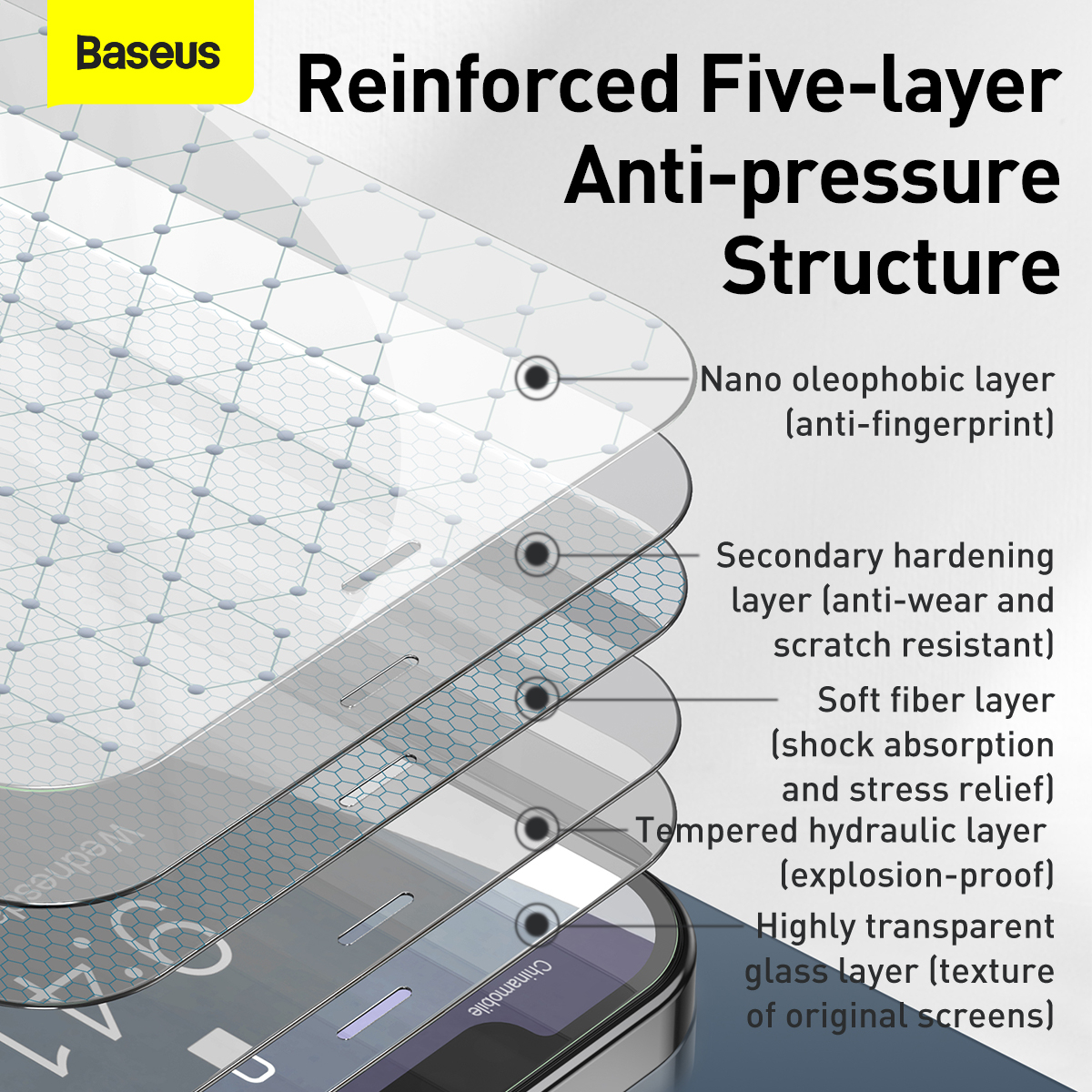 Baseus 2-pack skärmskydd, härdat glas, iPhone 12/12 Pro, 0.15mm