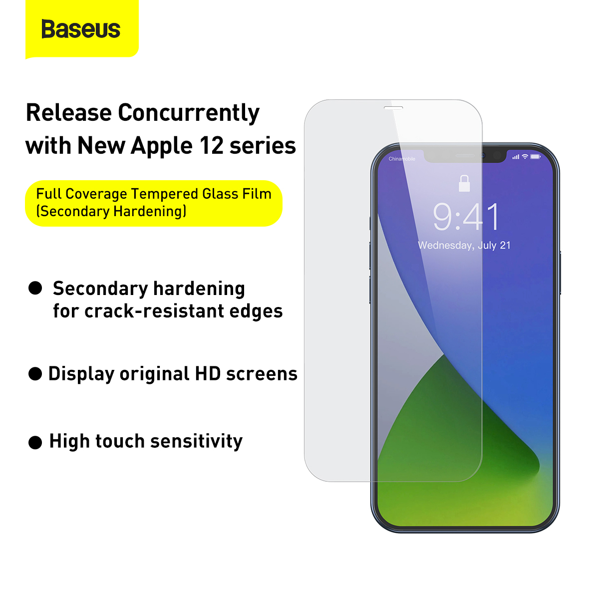 Baseus 2-pack skärmskydd, härdat glas, iPhone 12 Pro Max, 0.15mm