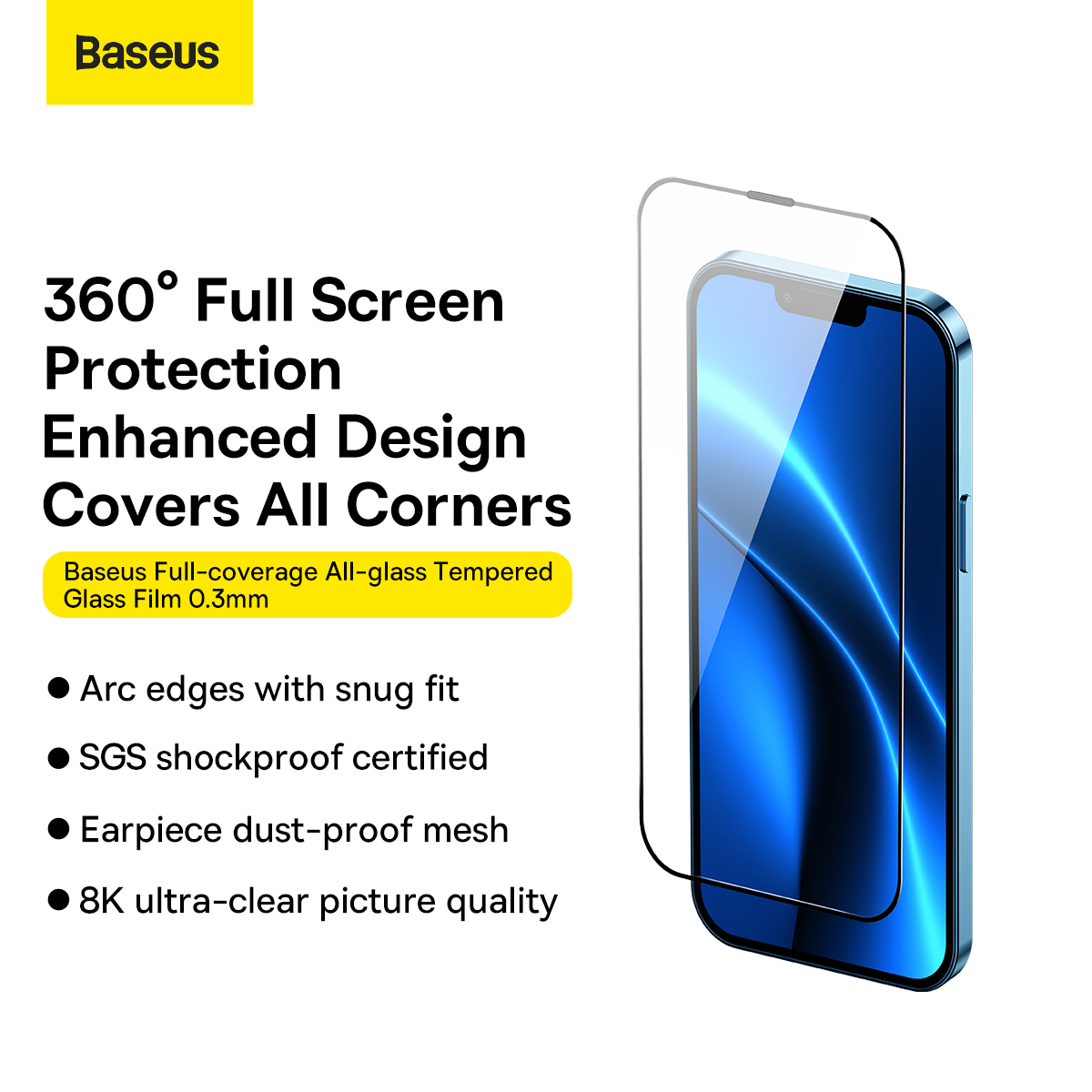 Baseus SGBL230202 Skärmskydd till iPhone 14+/13 Pro Max, 0.3mm