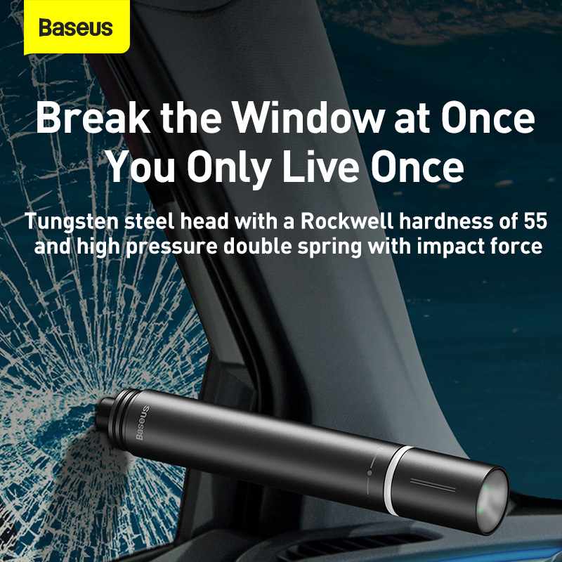 Baseus Savior Säkerhetsficklampa med fönsterkross, 2200mAh