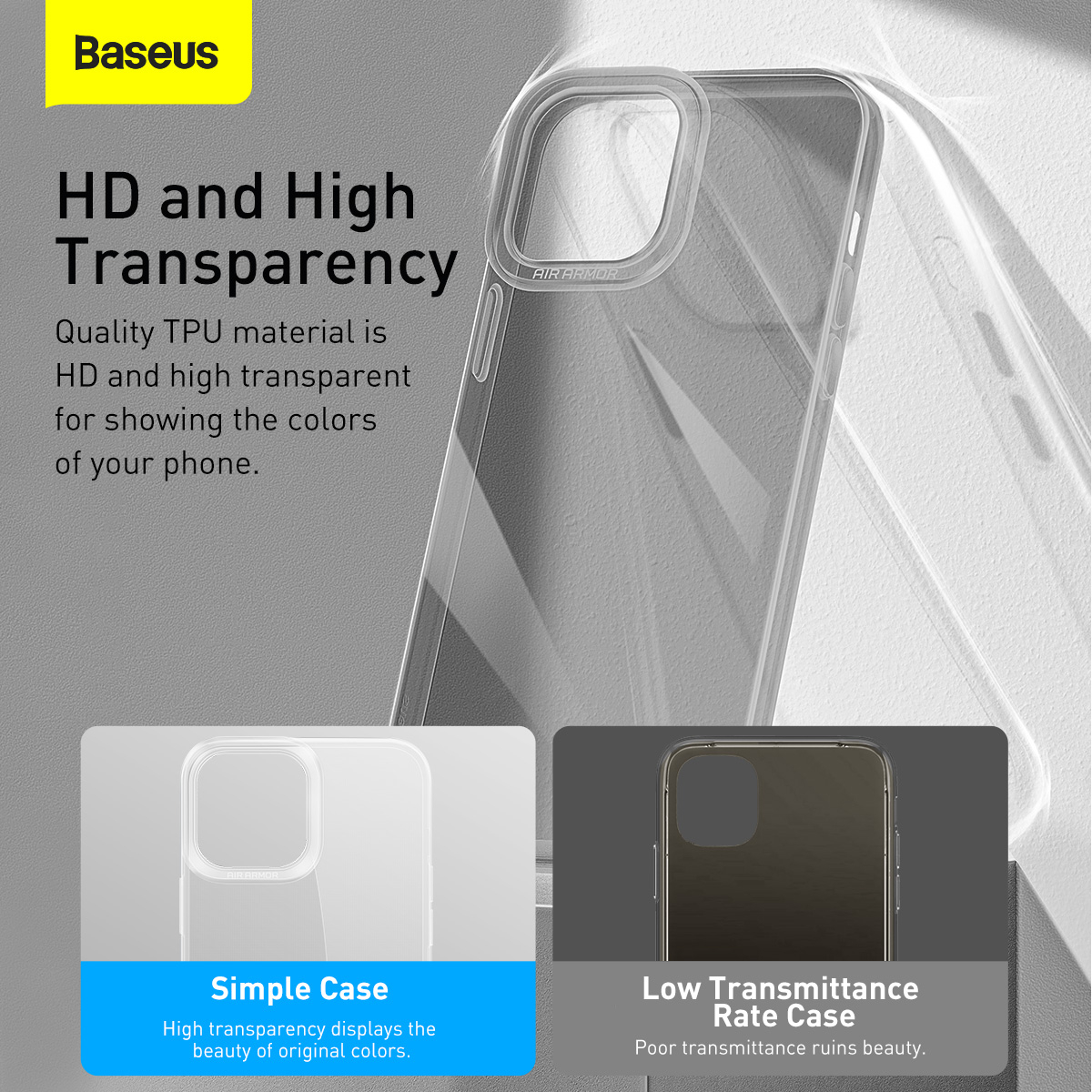 Baseus TPU-skal, iPhone 13 Pro, svart