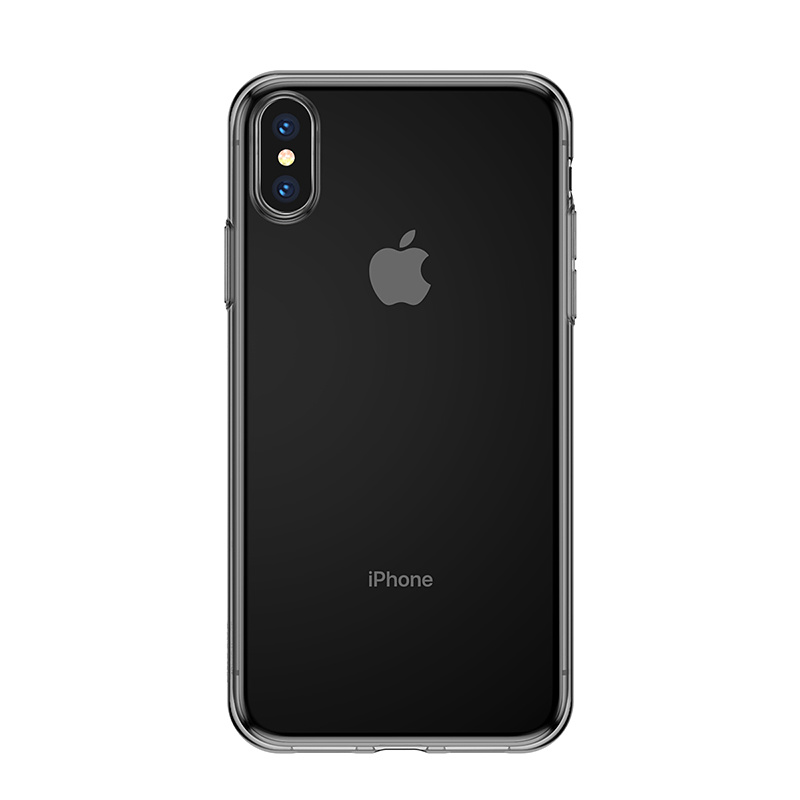 Transparent TPU skal till iPhone XS Max, svart