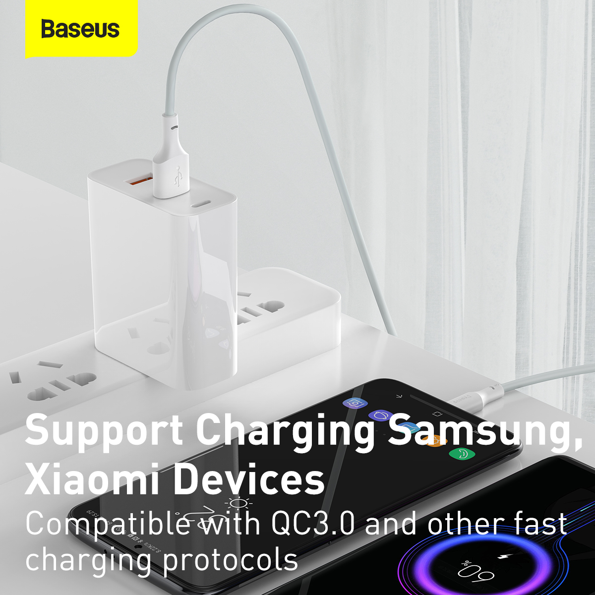 Baseus Simple USB till USB-C kabel, 5A, 40W, 1.5m, 2-pack