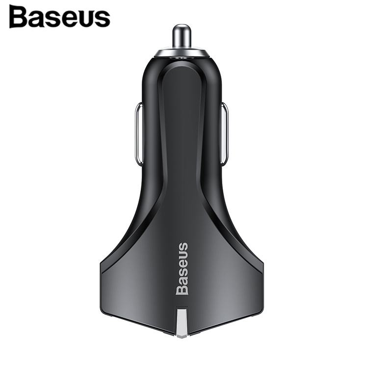 Baseus Small Rocket QC3.0 Dual-USB laddare till bilen, svart