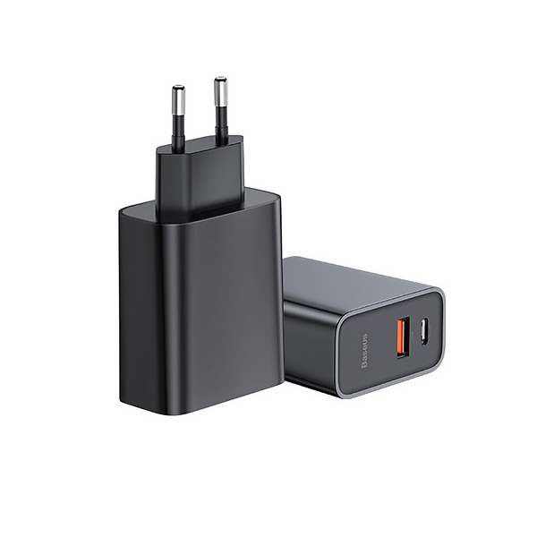 Baseus Speed PPS Laddare QC 3.0 USB-C, USB-A, svart