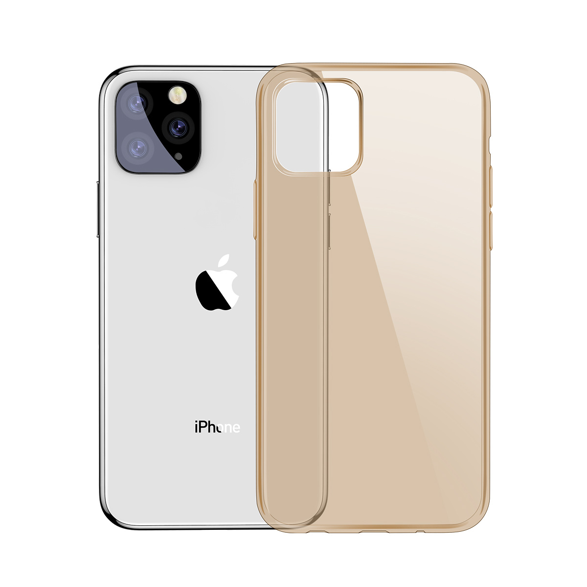 Baseus TPU-skal, iPhone 11 Pro, guld/transparent