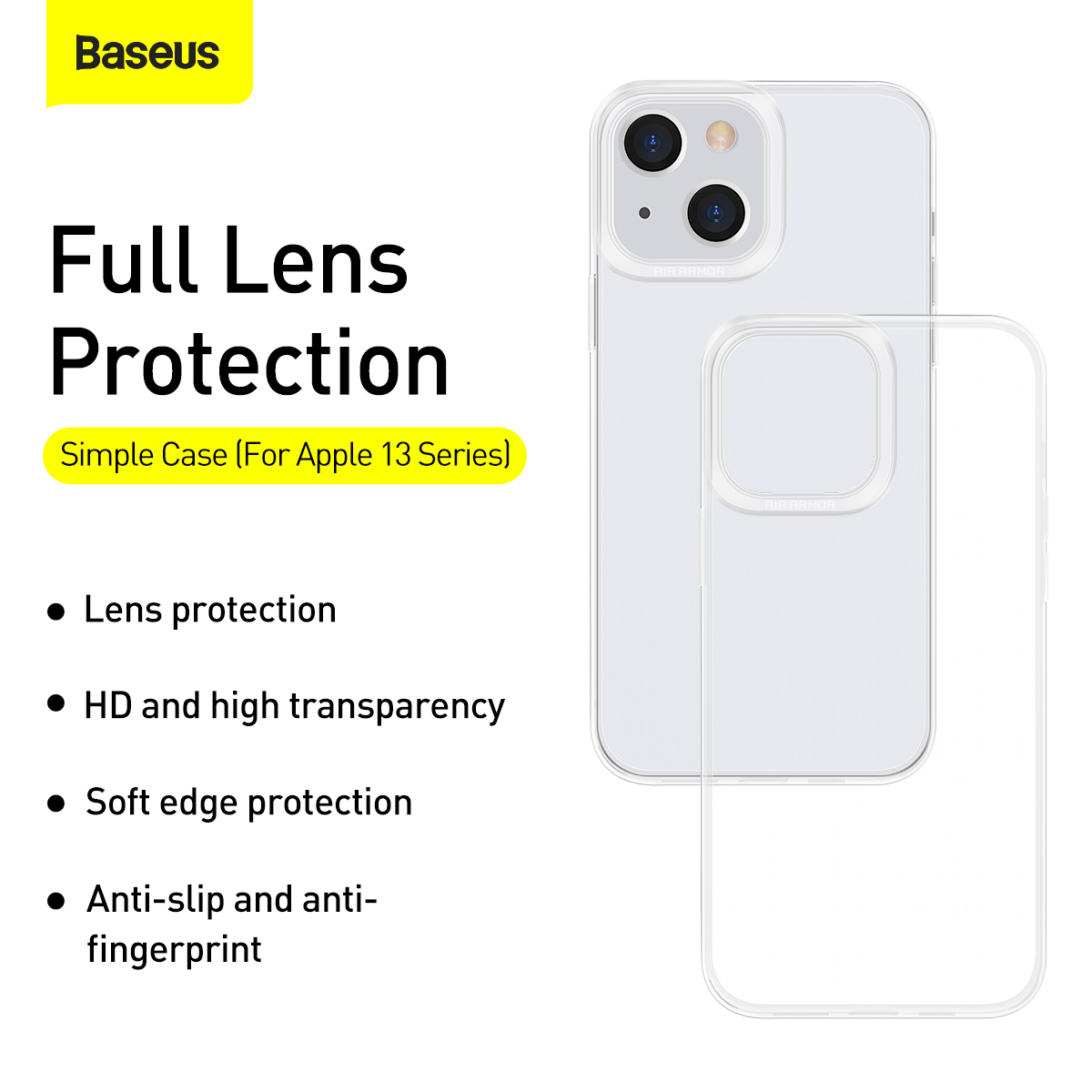 Baseus TPU-skal, iPhone 13, transparent